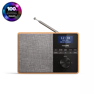 Philips TAR5505, DAB+, FM, Bluetooth, timer, brown - Kitchen radio TAR5505/10