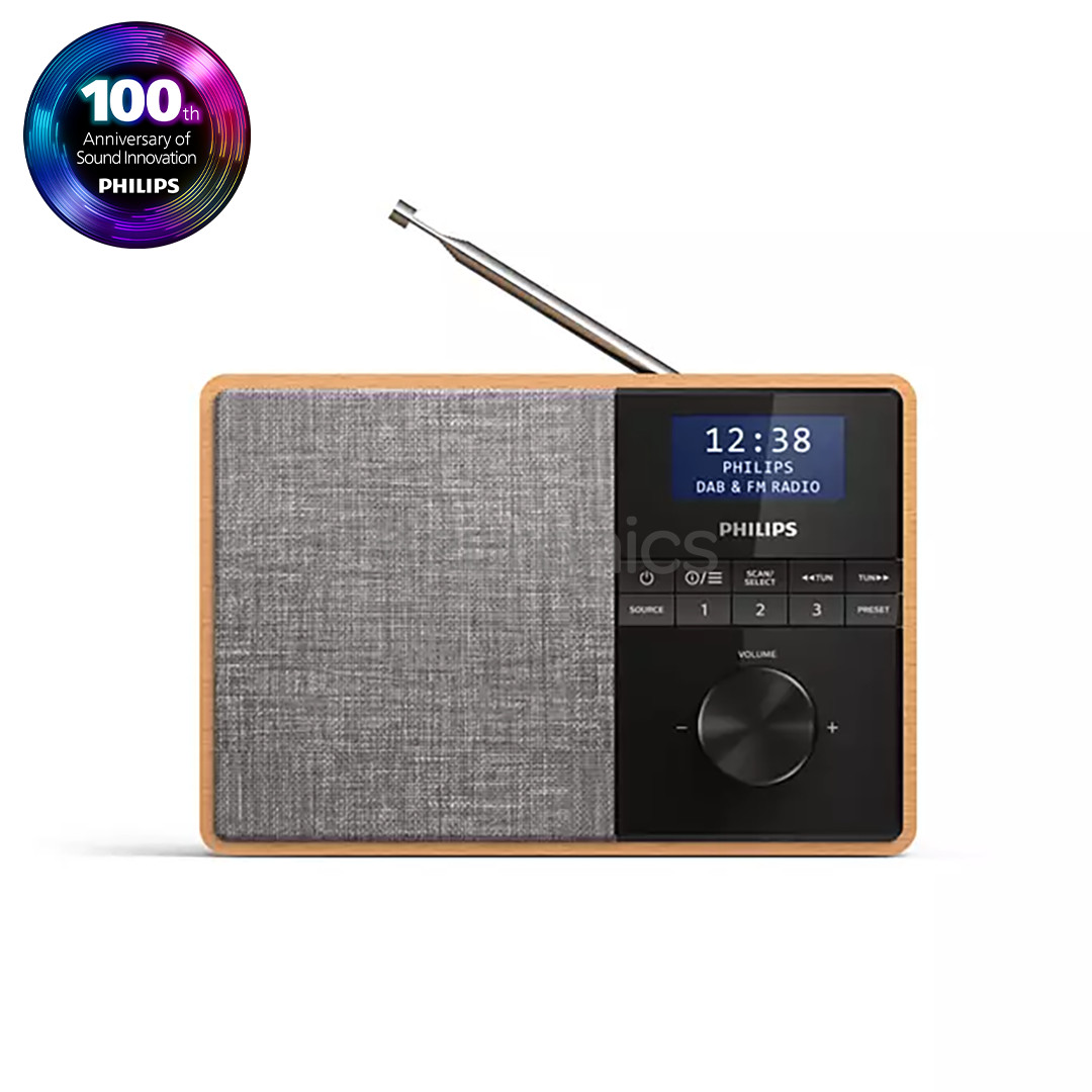 Philips TAR5505, DAB+, FM, Bluetooth, timer, brown - Kitchen radio