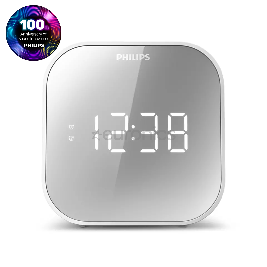 Philips TAR4406/12, FM, USB, balta - Radio pulkstenis