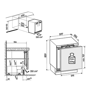 Liebherr pure, SmartFrost, 95 L, augstums 86 cm - Iebūvējama saldētava