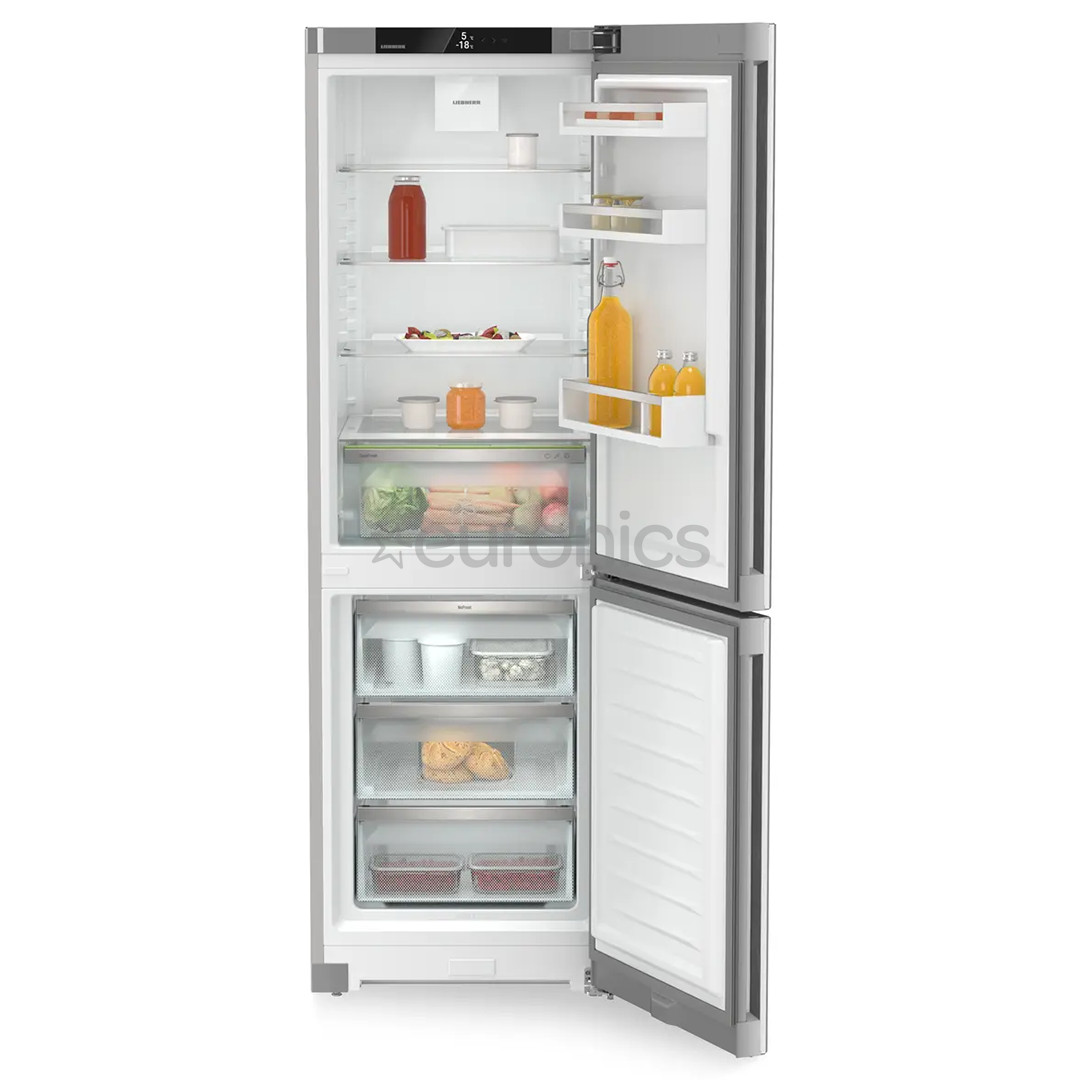 Liebherr, Pure NoFrost, 330 L, augstums 186 cm, sudraba - Ledusskapis