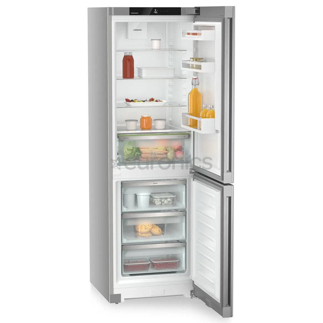 Liebherr, Pure NoFrost, 330 L, augstums 186 cm, sudraba - Ledusskapis
