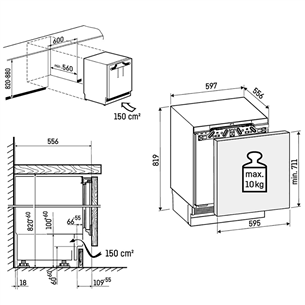 Liebherr Pure, 106 L, augstums 82 cm - Iebūvējams ledusskapis