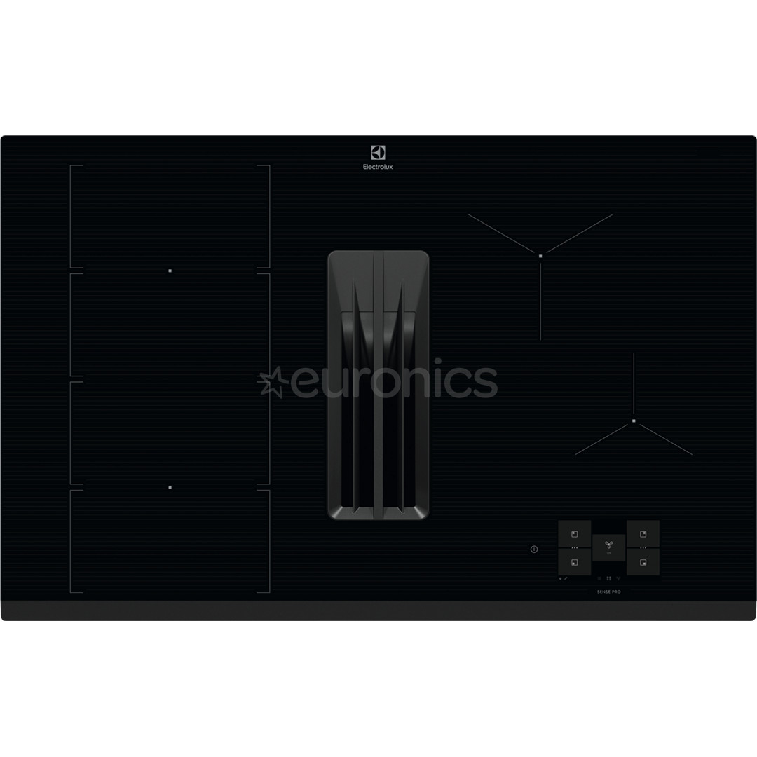 Electrolux 900 XT SensePro, width 80 cm, black - Built-in induction ExtractorHob