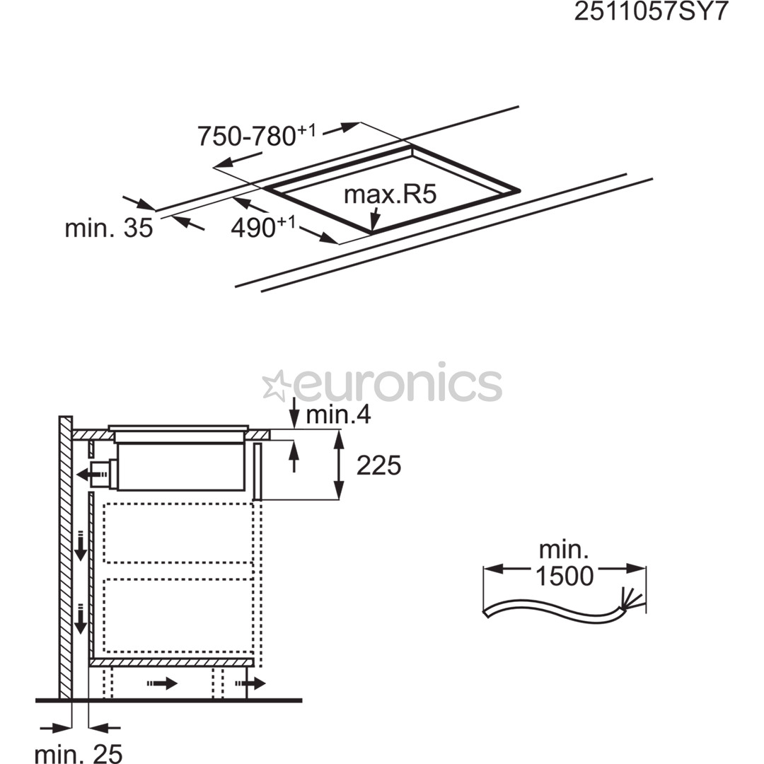 Electrolux 900 XT SensePro, width 80 cm, black - Built-in induction ExtractorHob