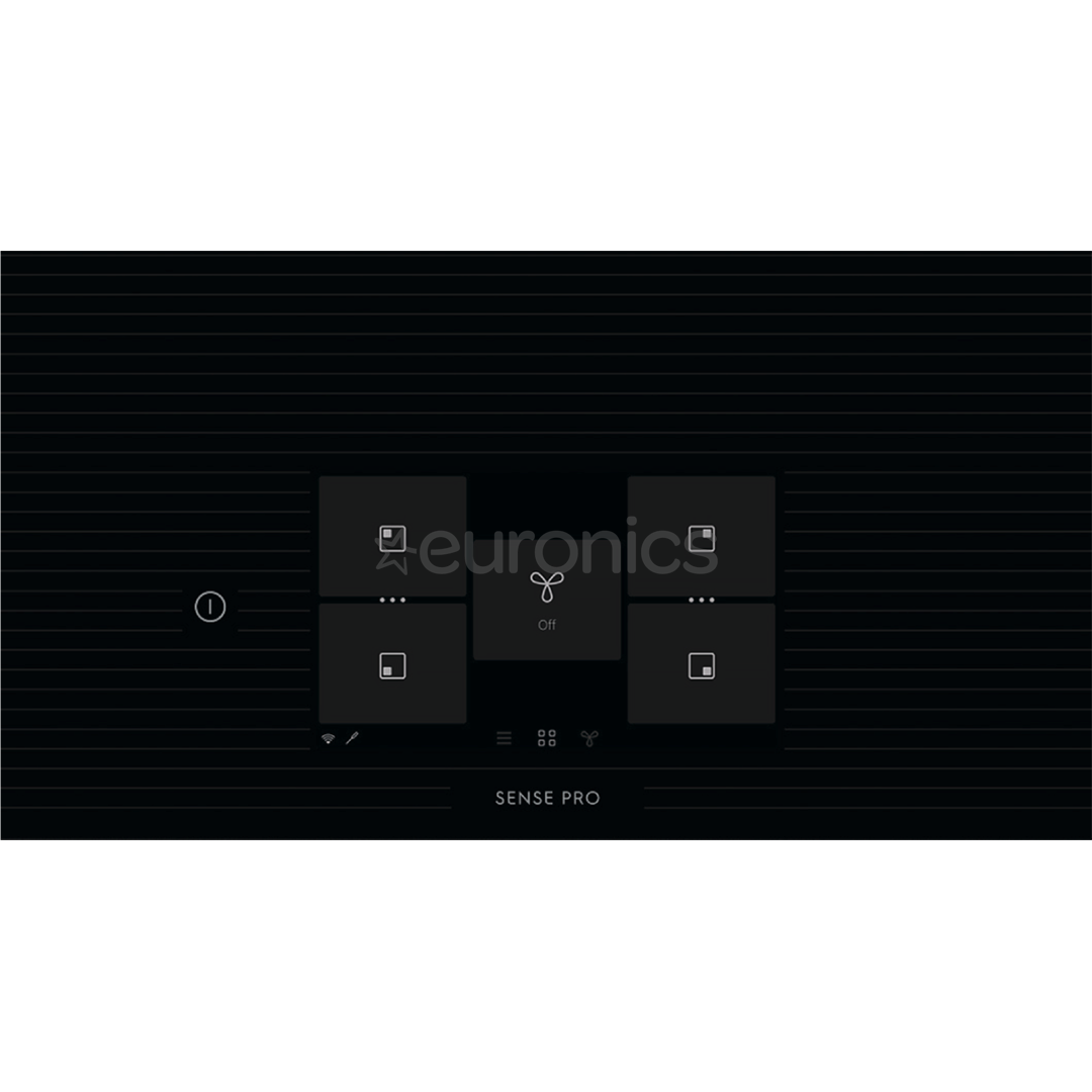 Electrolux 900 XT SensePro, platums 80 cm, melna - Iebūvējama indukcijas plīts virsma ar tvaika nosūcēju