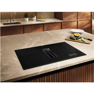 Electrolux 900 XT SensePro, width 80 cm, black - Built-in induction ExtractorHob