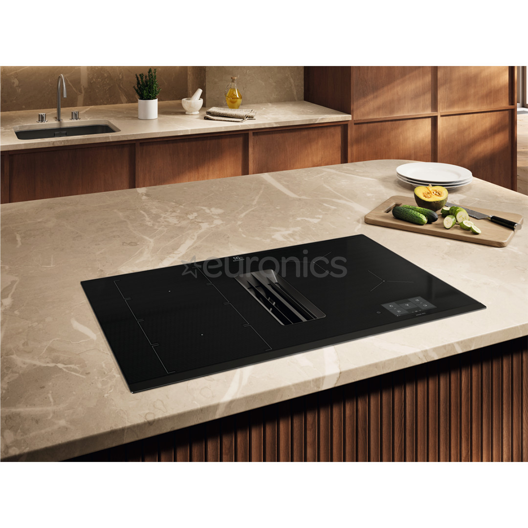 Electrolux 900 XT SensePro, width 80 cm, black - Built-in induction ExtractorHob