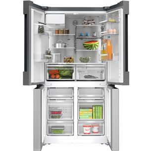 Bosch Series 6, French Door, 574 L, height 183 cm, stainless steel - SBS Refrigerator
