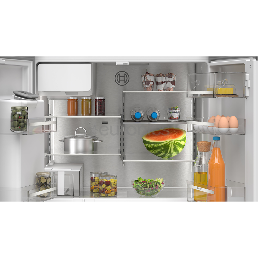 Bosch Series 6, French Door, 574 L, height 183 cm, stainless steel - SBS Refrigerator