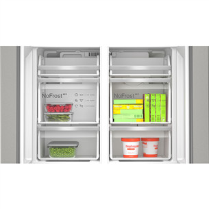 Bosch Series 6, French Door, 574 L, height 183 cm, stainless steel - SBS Refrigerator