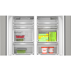 Bosch Series 6, French Door, 574 L, height 183 cm, stainless steel - SBS Refrigerator