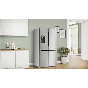 Bosch Series 6, French Door, 574 L, height 183 cm, stainless steel - SBS Refrigerator