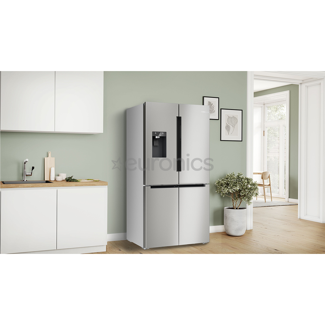 Bosch Series 6, French Door, 574 L, height 183 cm, stainless steel - SBS Refrigerator