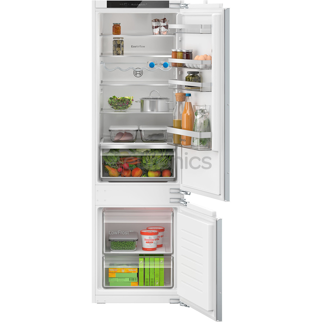 Bosch, Series 4, 270 L, height 178 cm - Built-in refrigerator
