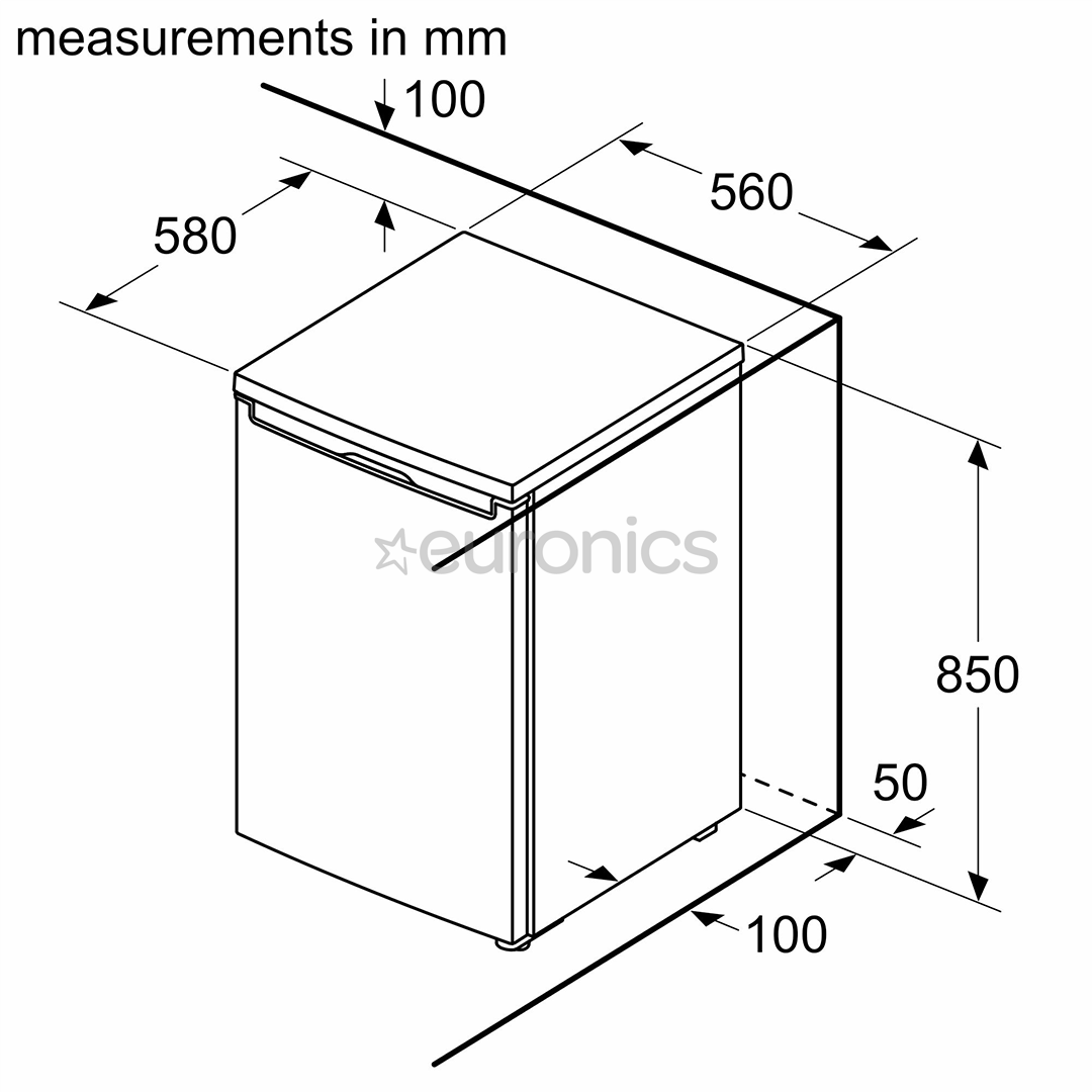 Bosch, Series 2, 83 L, augstums 85 cm, balta - Saldētava