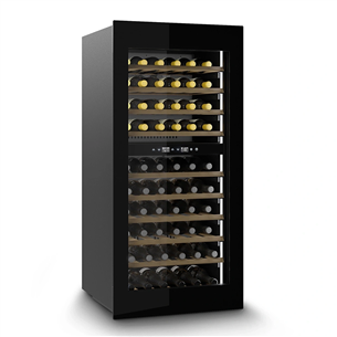 Caso WineDeluxe WD 60, 60 bottles, height 124 cm, black - Built-in wine cooler