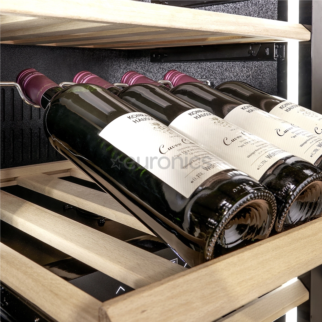 Caso WineDeluxe WD 60, 60 bottles, height 124 cm, black - Built-in wine cooler