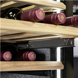 Caso WineDeluxe WD 60, 60 bottles, height 124 cm, black - Built-in wine cooler
