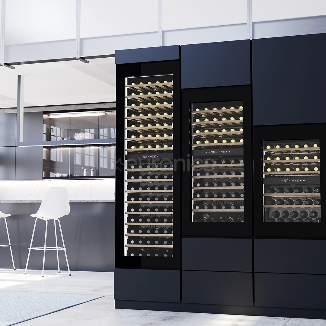Caso WineDeluxe WD 60, 60 bottles, height 124 cm, black - Built-in wine cooler
