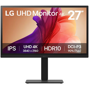 LG BA45U UltraFine, 27'', UHD, IPS, melna - Monitors 27BA45U-B