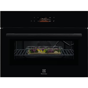 Electrolux 800 Series MealAssist Combiquick®, функция микроволн, 44 л, черный - Интегрируемый компактный духовой шкаф LVL8E09Z
