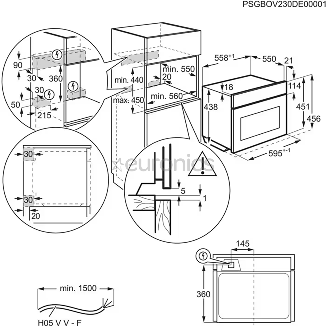 Electrolux 800 Series MealAssist Combiquick®, функция микроволн, 44 л, черный - Интегрируемый компактный духовой шкаф