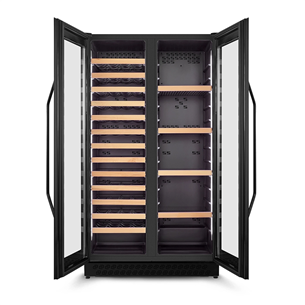 Caso WineChef Duo 122, 122 pudeles, augstums 176 cm, melna - Vīna skapis