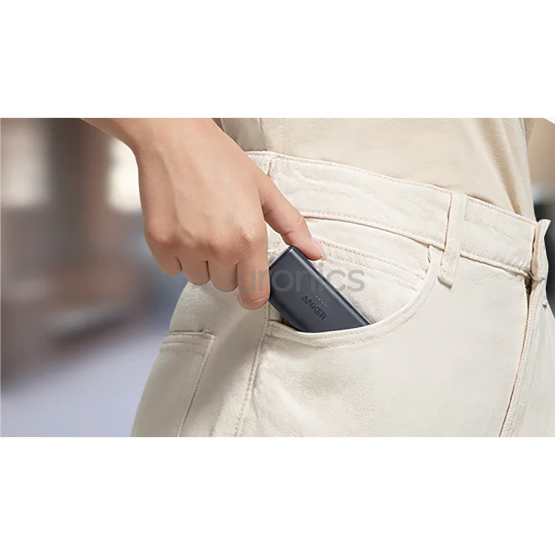 Anker Nano Power Bank, 22,5 W, 5000 mAh, melna - Portatīvais barošanas avots