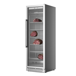 Caso DryAged Master 380 Pro, 380 L, height 186 cm, black/stainless steel - Maturing cabinet