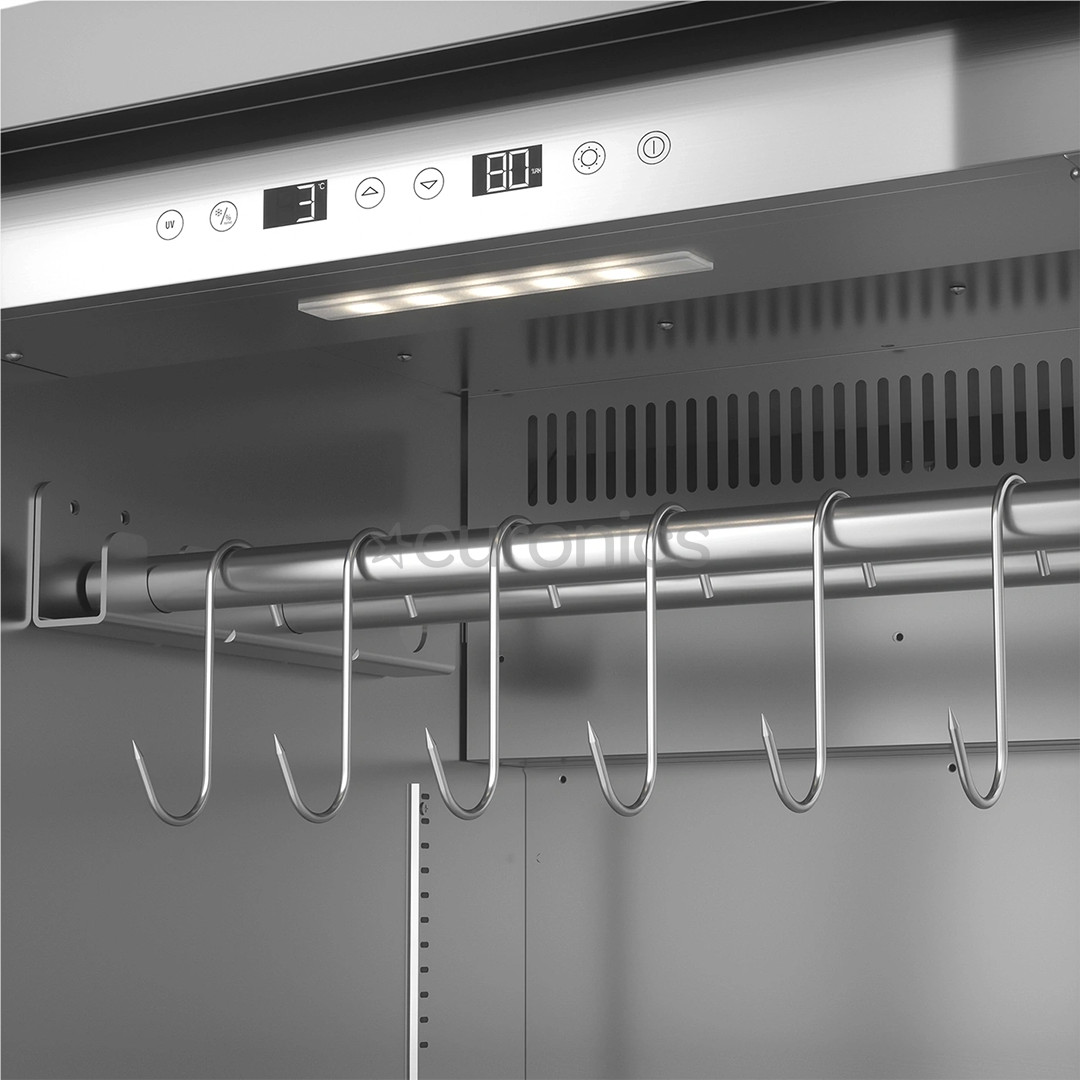 Caso DryAged Master 380 Pro, 380 L, height 186 cm, black/stainless steel - Maturing cabinet