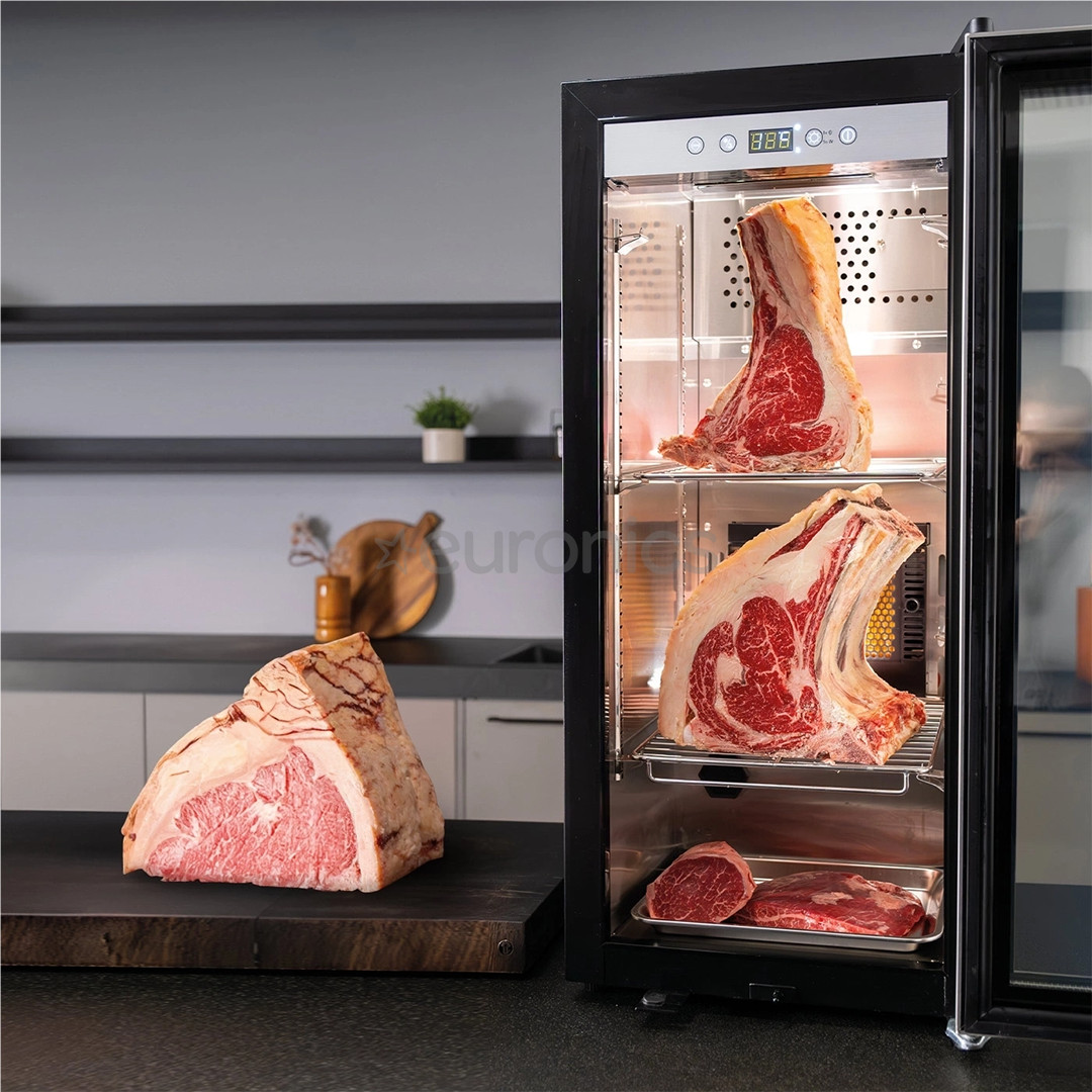 Caso DryAged Master 63, 63 L, height 88 cm, black/stainless steel - Maturing cabinet