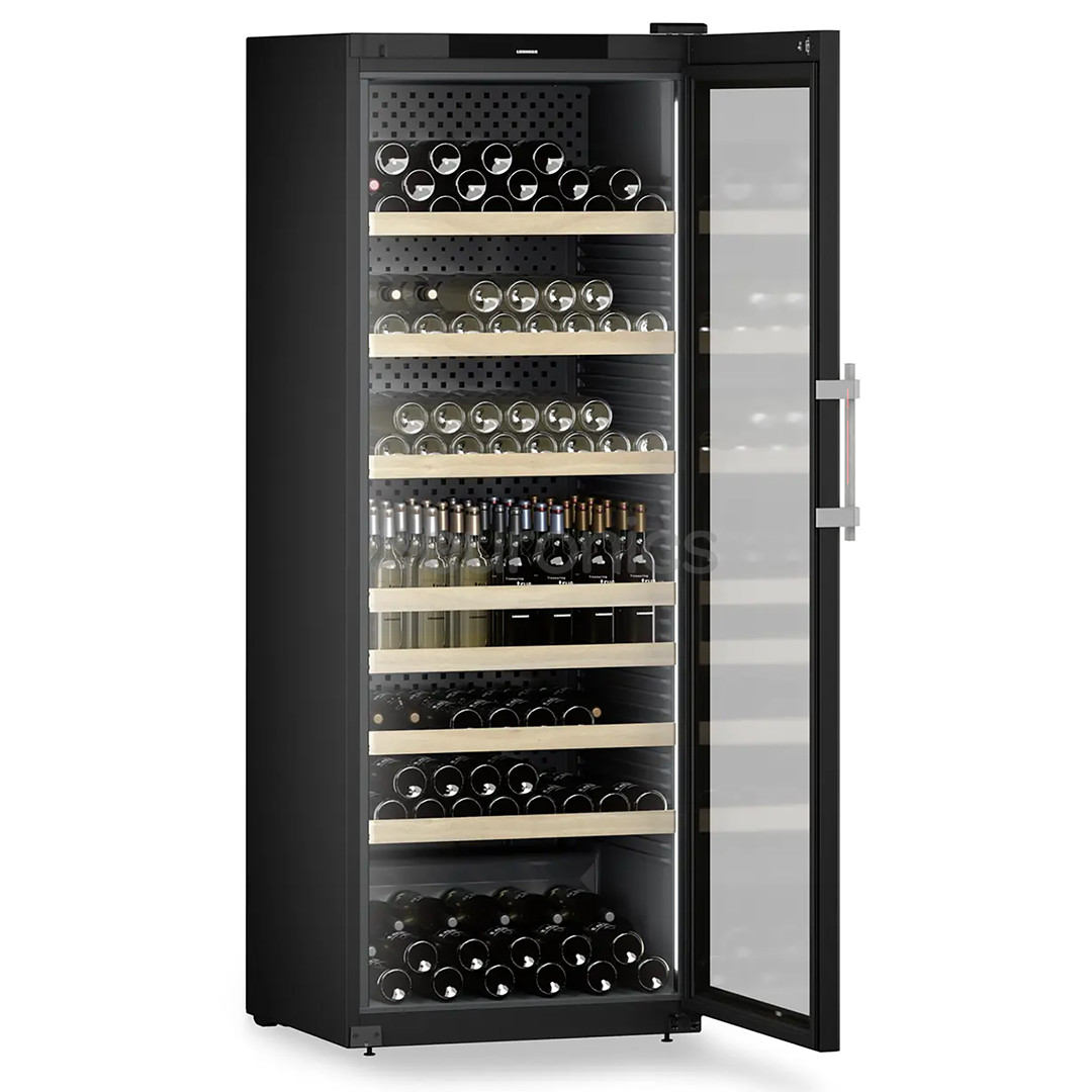 Liebherr Perfection, 284 бутылки, высота 205 см, черный - Винный шкаф