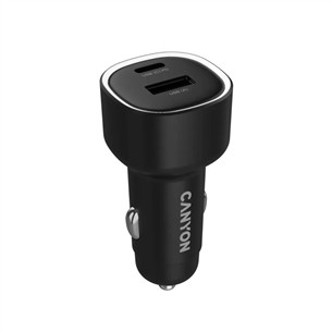 Canyon OnDrive 85, USB-A, USB-C, 83 W, black - Car charger