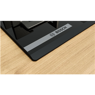 Bosch, Series 8, platums 59 cm, melna - Iebūvējama gāzes plīts virsma