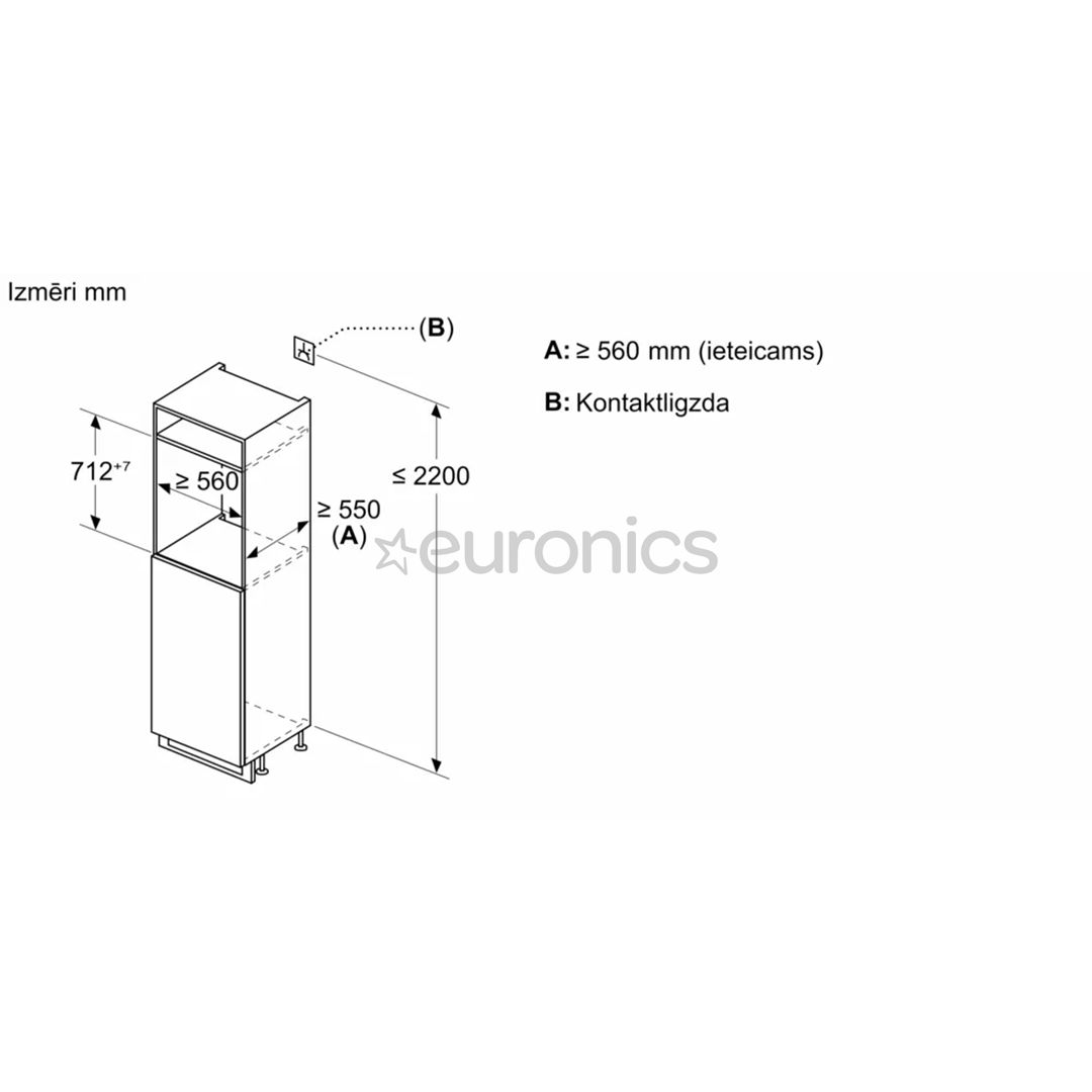 Bosch, 72 L, augstums 72 cm - Iebūvējama saldētava