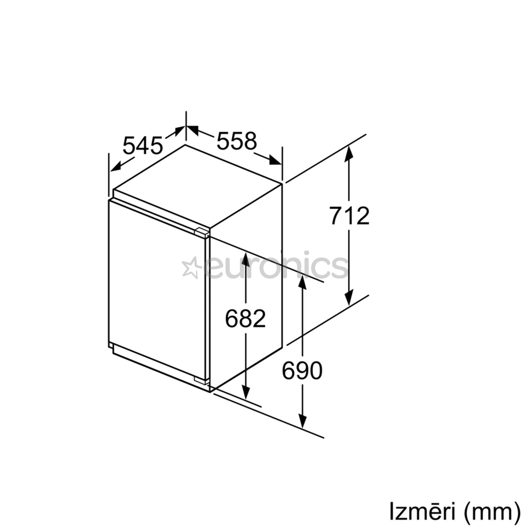 Bosch, 72 L, augstums 72 cm - Iebūvējama saldētava