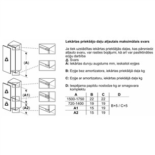 Bosch, 72 L, height 72 cm - Built-in Freezer