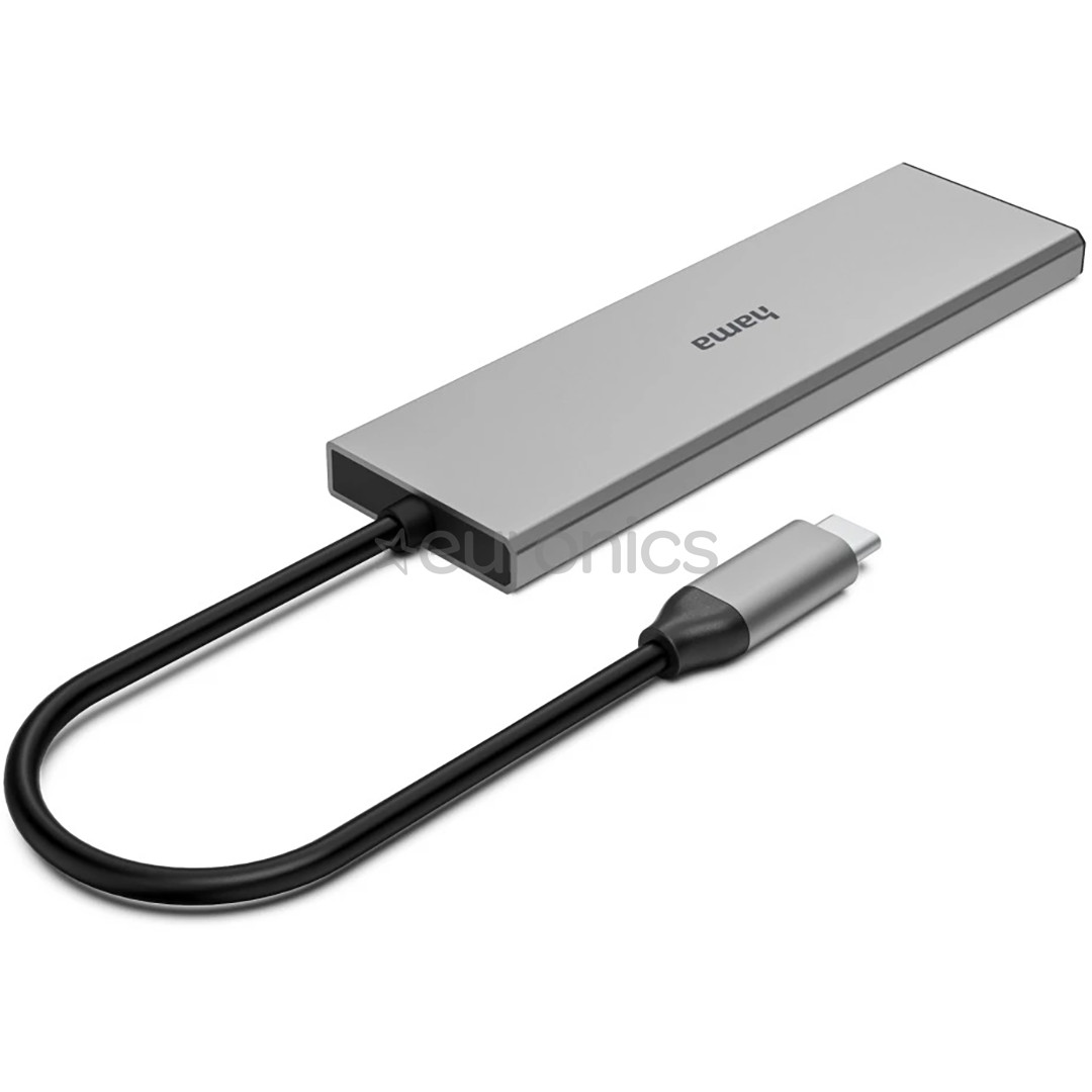 Hama USB-C Hub, 2x USB-C, 2x USB-A 3.2 Gen 2, pelēka - Adapteris