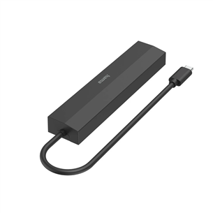 Hama USB-C Hub, 3x USB-A 3.2 Gen 1, USB-C, HDMI, LAN, melna - Adapteris