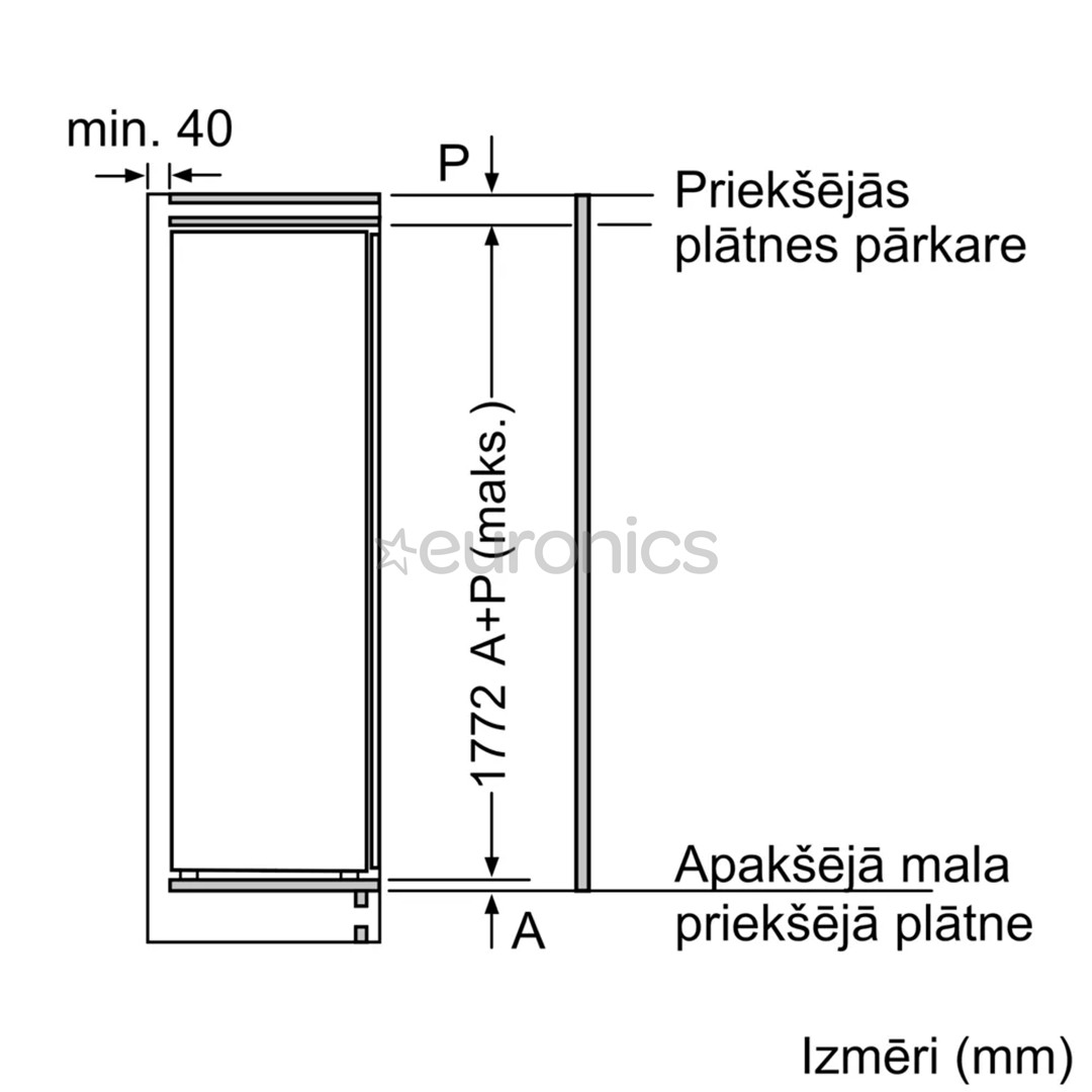 Bosch Serie 6, 319 L, height 178 cm - Built-in Cooler