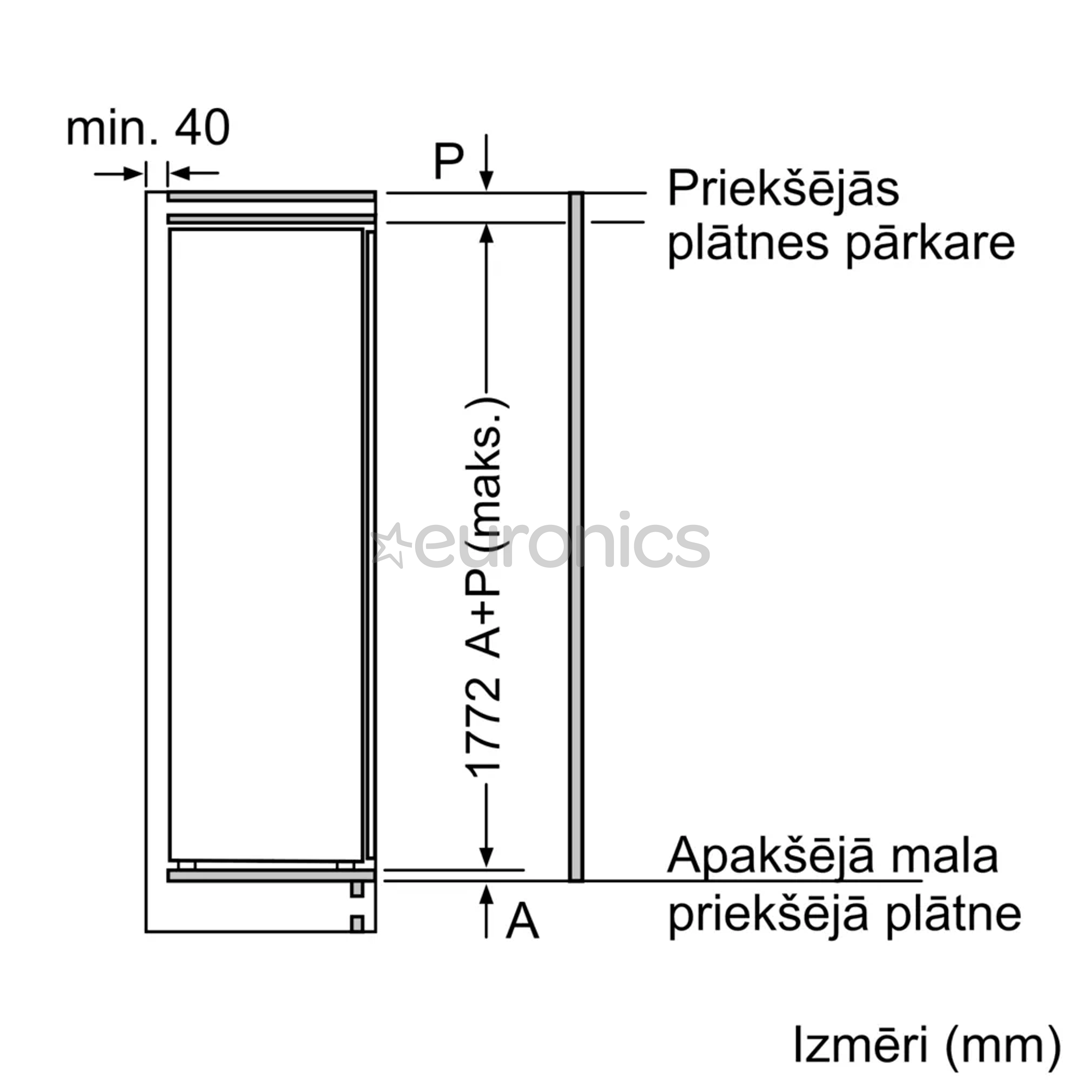 Bosch Serie 6, 319 л - Интегрируемый холодильный шкаф