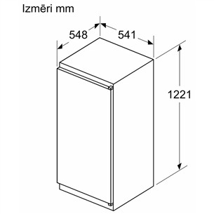 Bosch Serie 2, 204 L, height 123 cm - Built-in Cooler