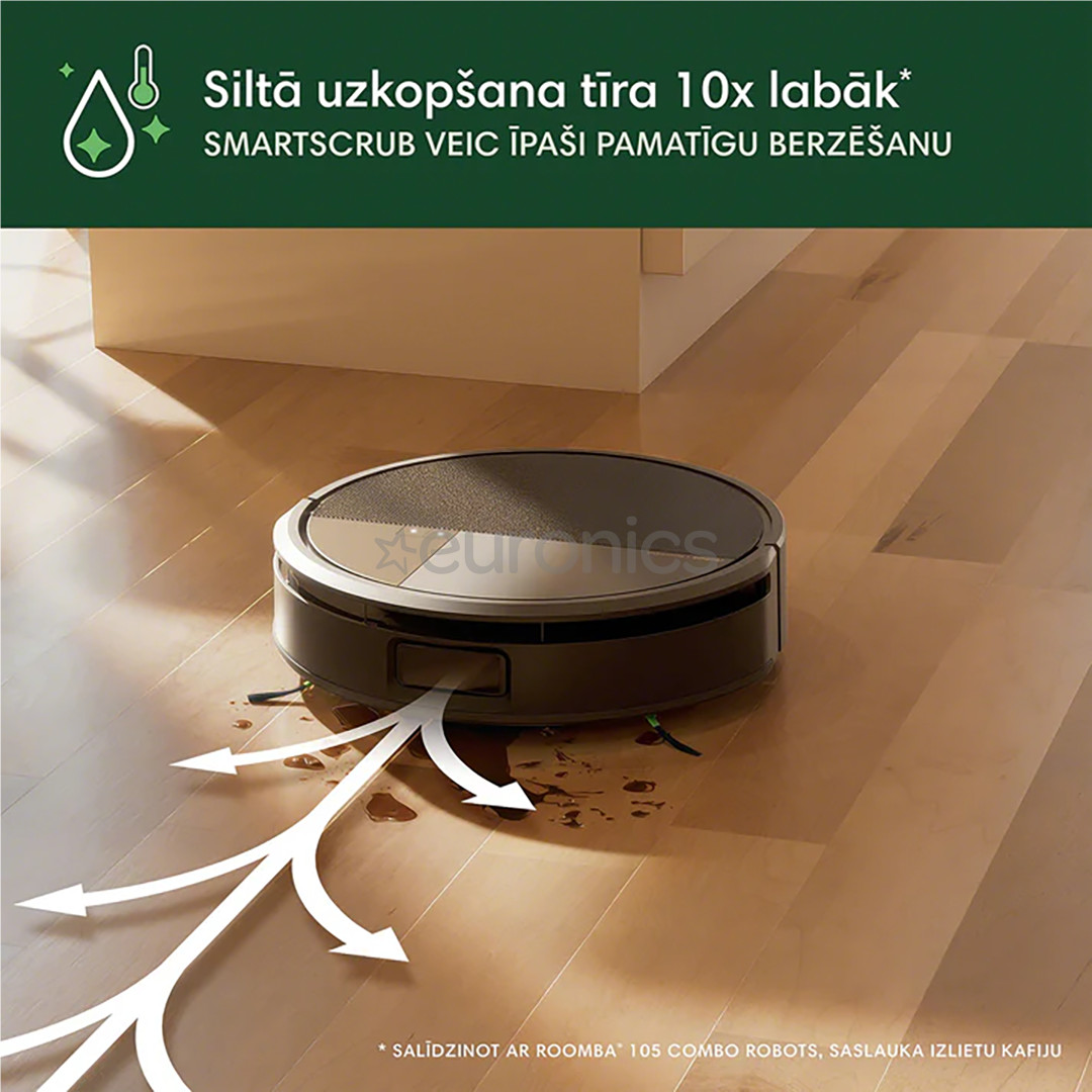 iRobot Roomba® Max 705 Combo, Wet & Dry, melna - Robots putekļu sūcējs