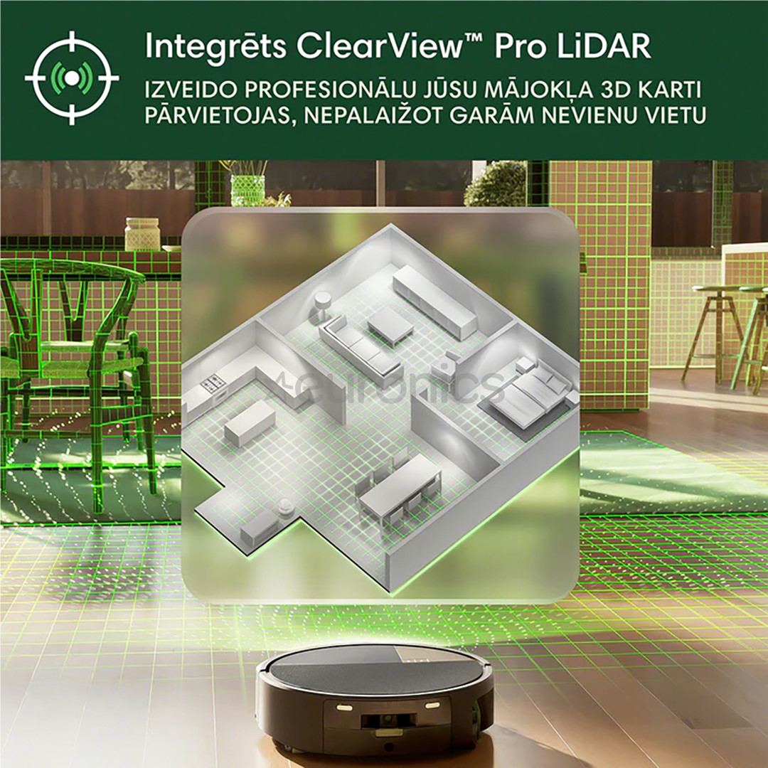 iRobot Roomba® Max 705 Combo, Wet & Dry, melna - Robots putekļu sūcējs