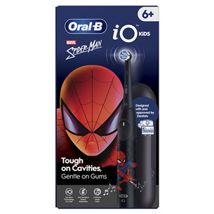 Braun Oral-B iO Kids, Marvel Spiderman, black - Electric Toothbrush + travel case
