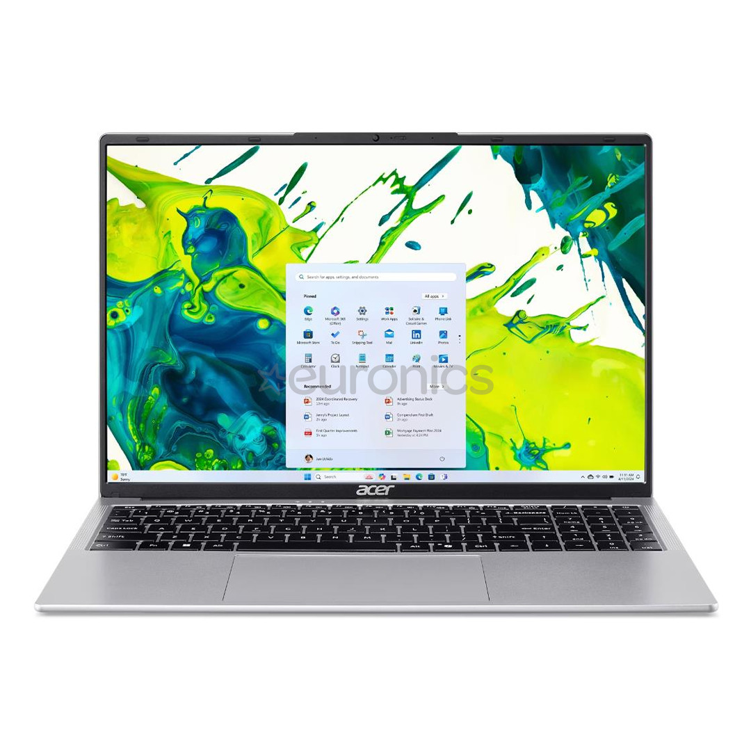 Acer Aspire Lite 16, 16'', WUXGA, Core 5, 16 GB, 512 GB, ENG, sudraba - Portatīvais dators