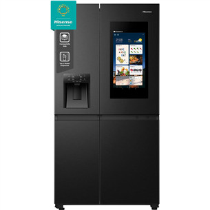 Hisense, NoFrost, 614 л, высота 179 см, черный - SBS-холодильник RS9P628GPFE