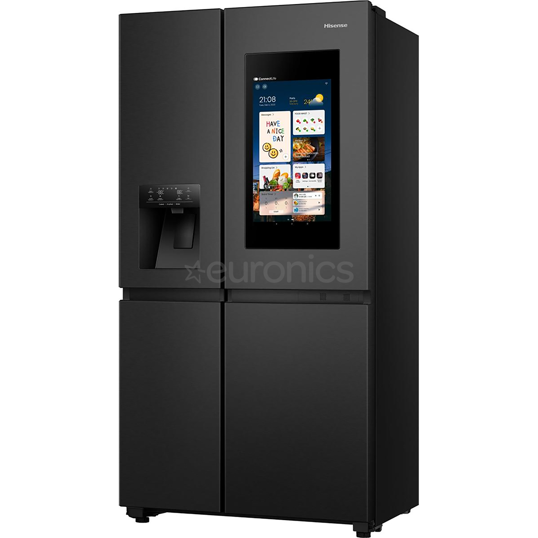 Hisense, NoFrost, 614 L, height 179 cm, black - SBS Refrigerator