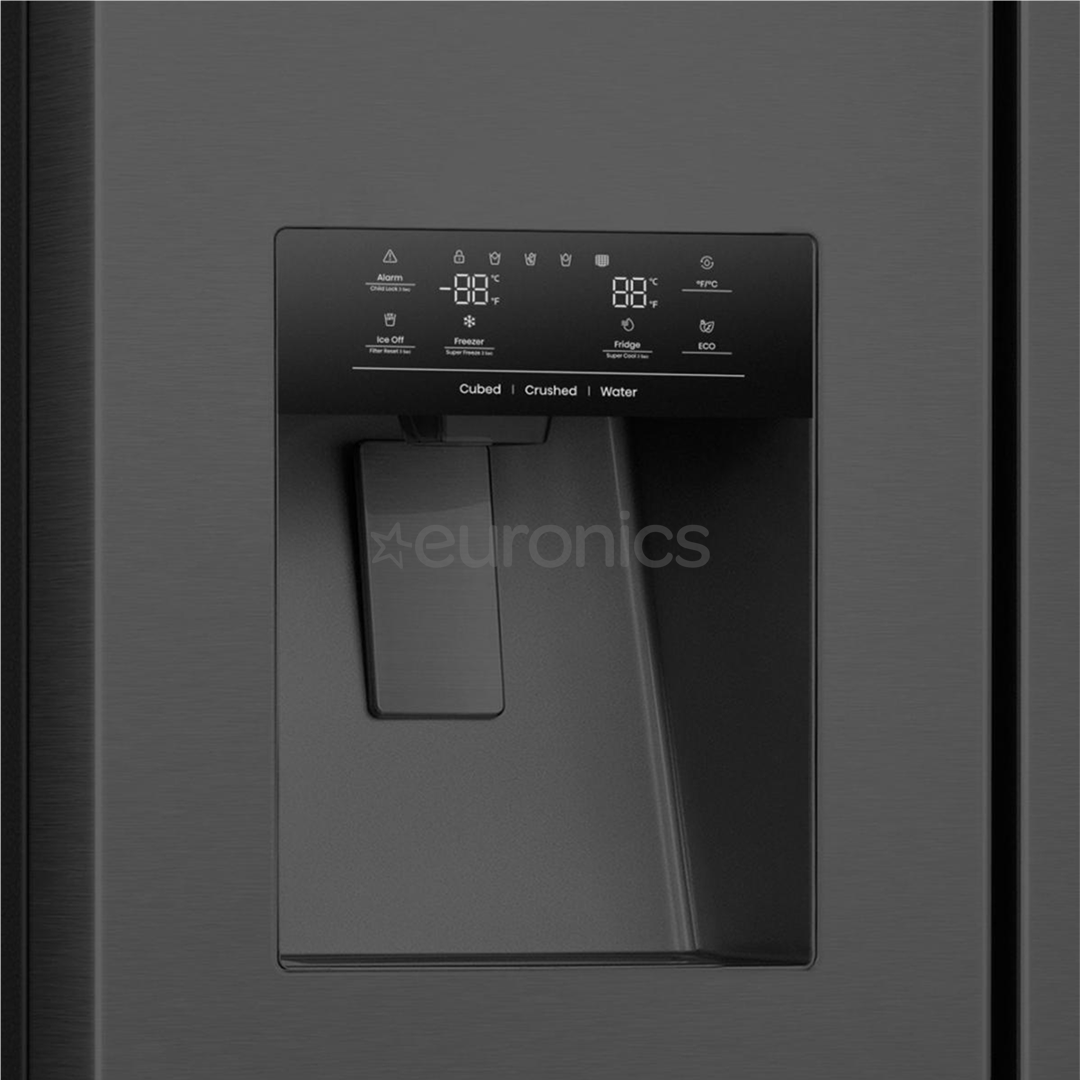 Hisense, NoFrost, 614 L, height 179 cm, black - SBS Refrigerator